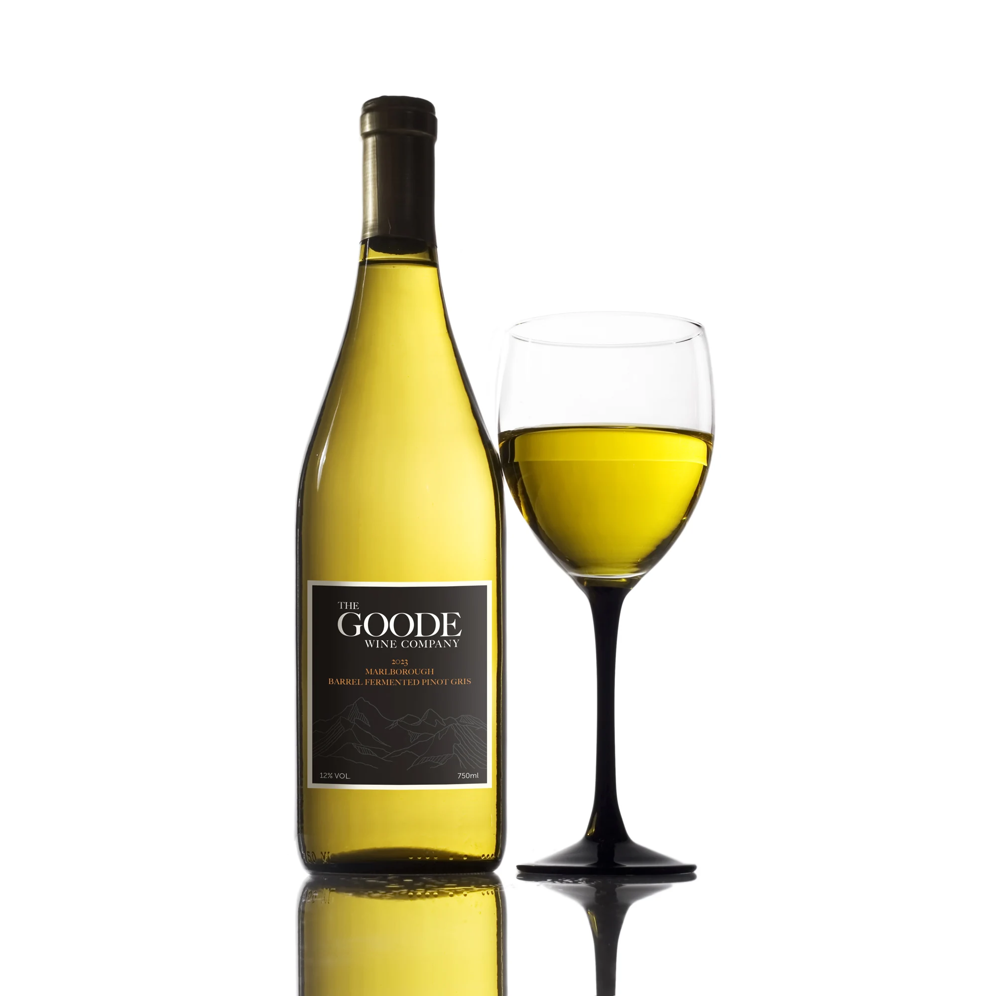 Goode Wine Pinot Gris bottle mockup